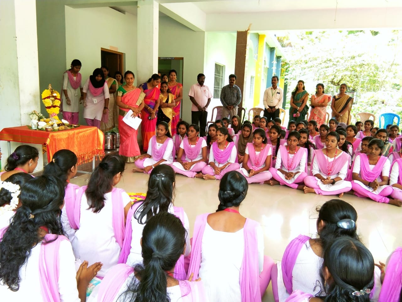 Ganesh Chaturthi celebration by Civil Department at Arunachala College of Engineering for Women.